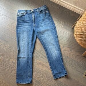 MOTHER Straight Leg Blue Jeans